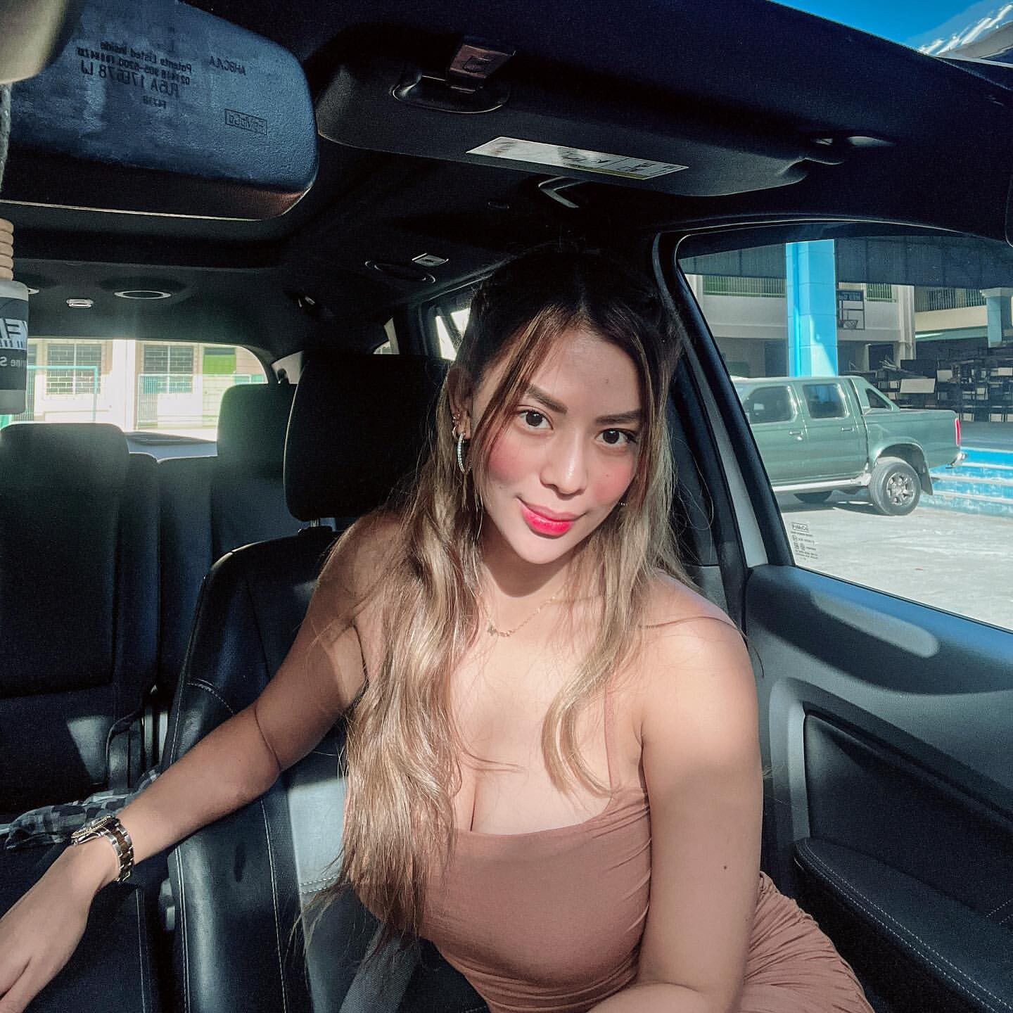Maica Criselle Palo in her Car