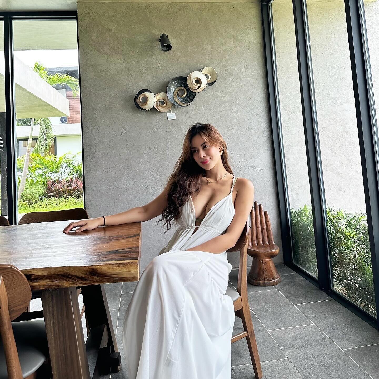 Model Maica Criselle Palo in white Dress